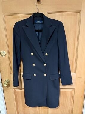 Polo by Ralph Lauren Navy Double-Breasted Blazer, women’s size 0
